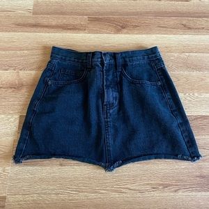 Black Jean Skirt